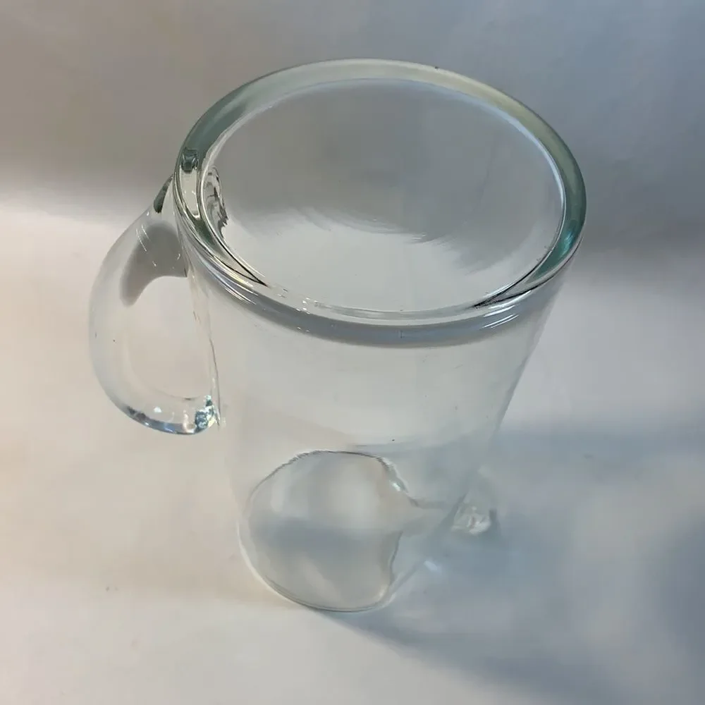 Clear Glass Needle Nose Spout Serving Juice Bar Cocktail Pitcher 1 Quart EUC